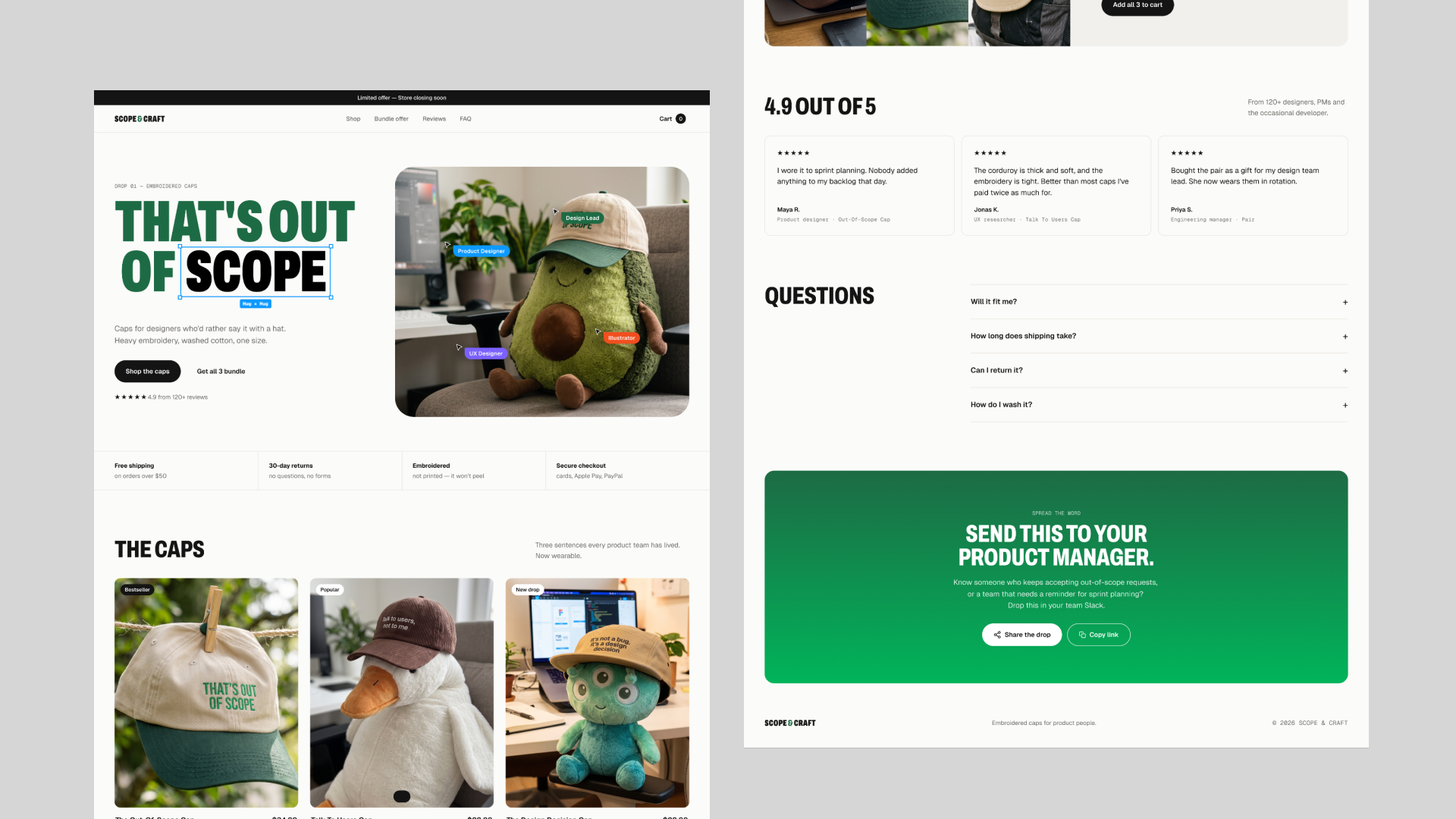 Scope & Craft Desktop Storefront